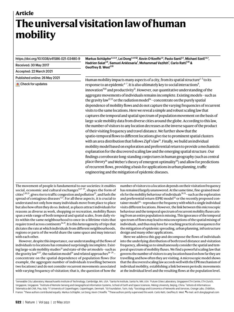 the-universal-visitation-law-of-human-pdf-power-law-regression