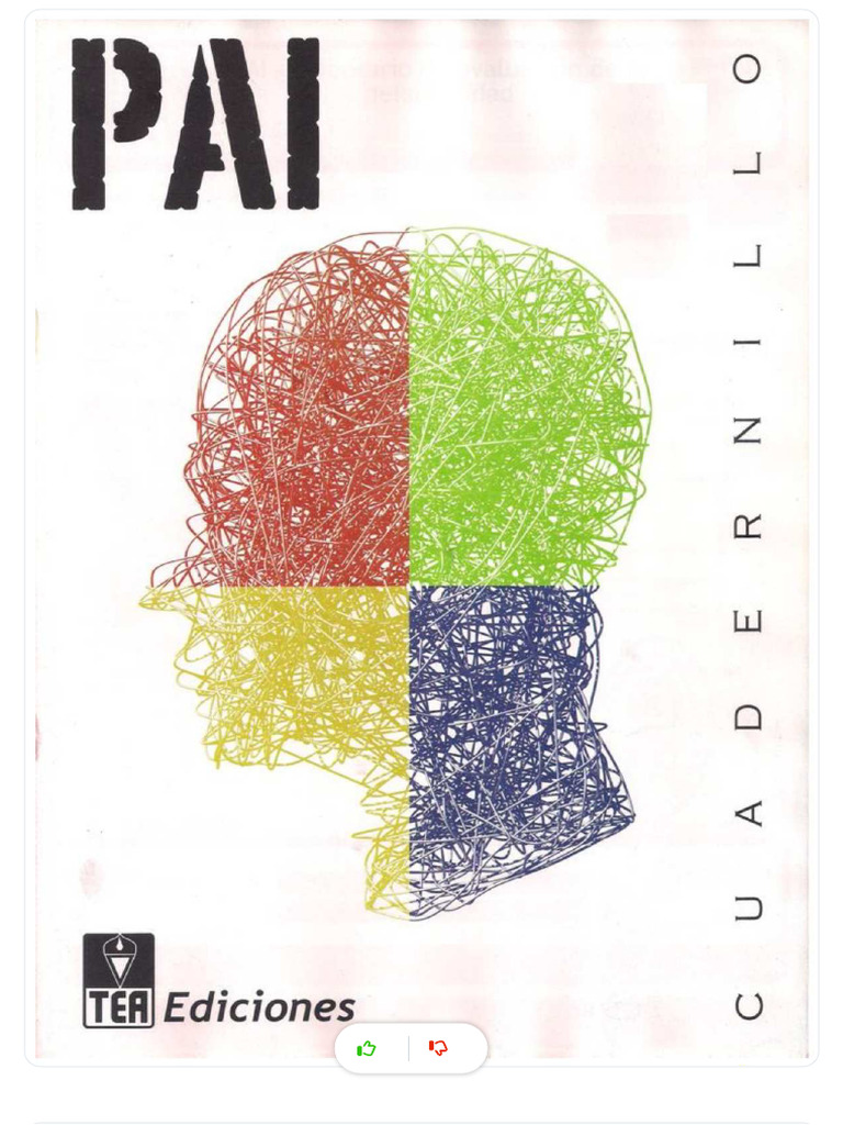 Cuadernillo de Test PAI PDF | PDF