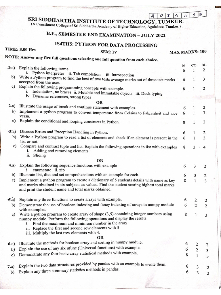 IS 4th SEM | PDF