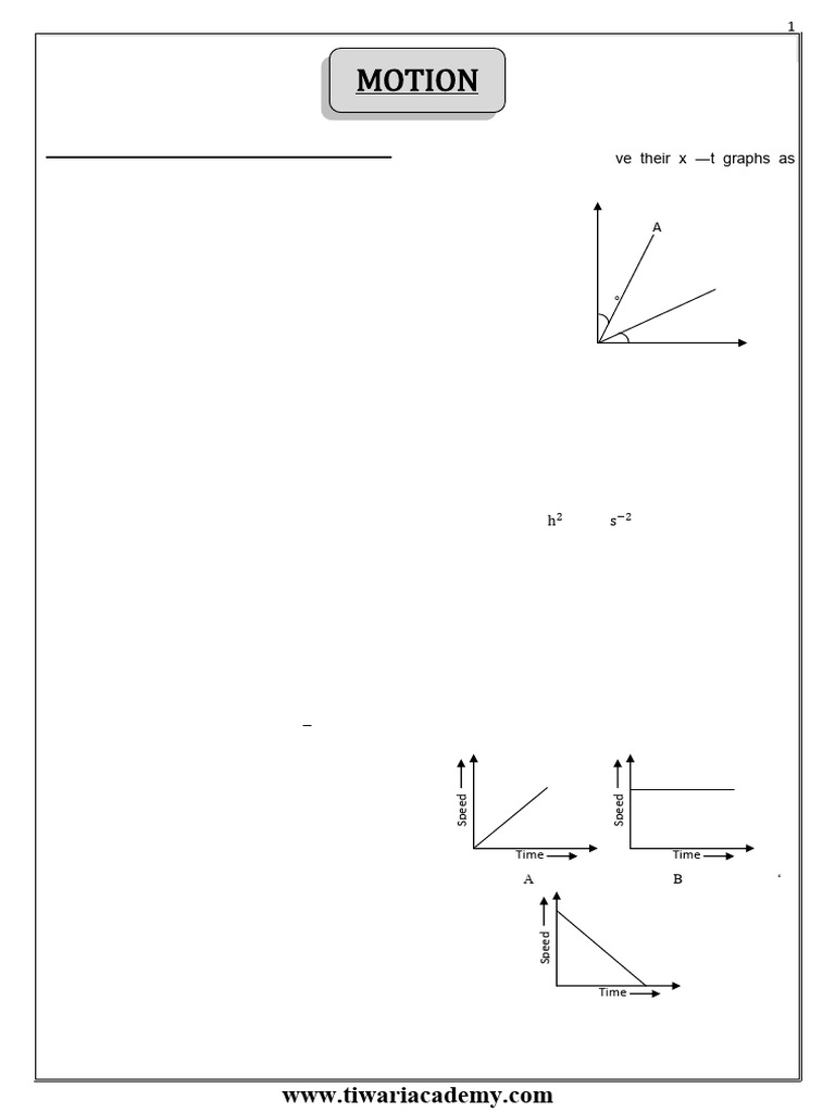 Motion Concepts and Questions Guide | PDF | Acceleration | Speed