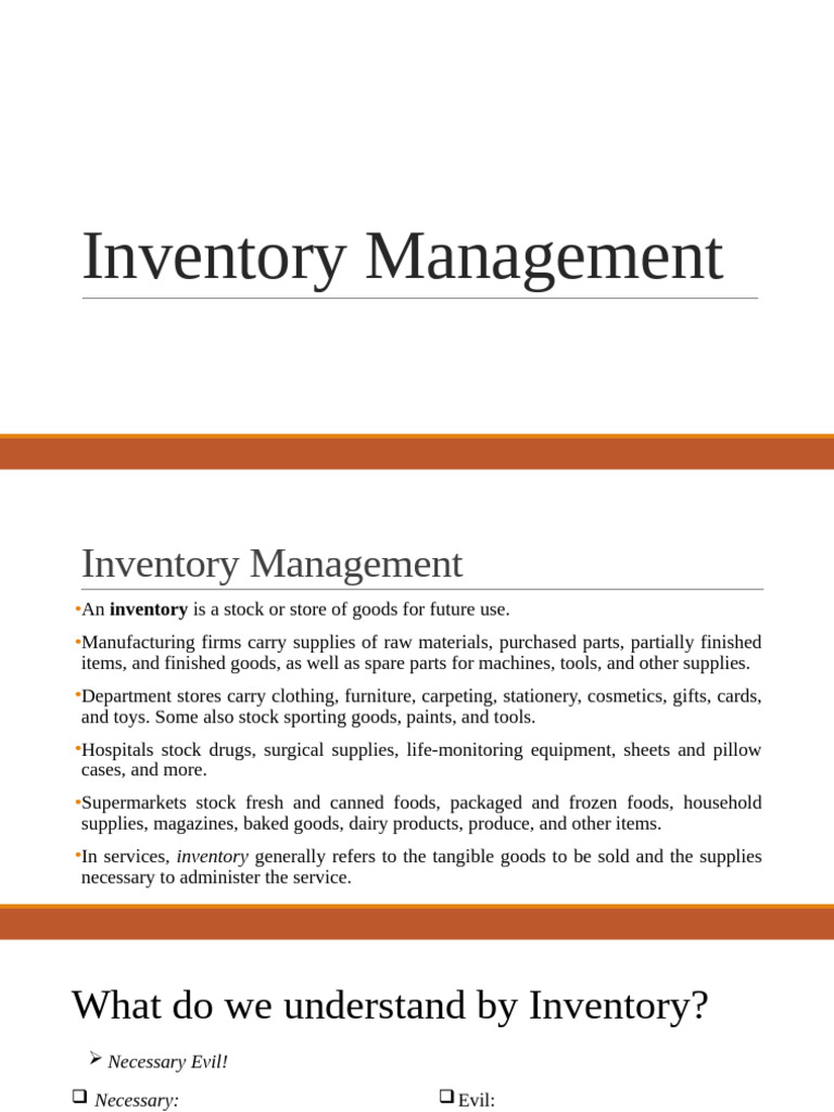 Understanding Inventory Management | PDF | Inventory | Economies