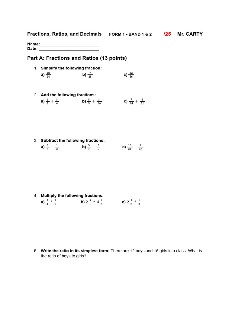 Form 1 Quiz#2 | PDF