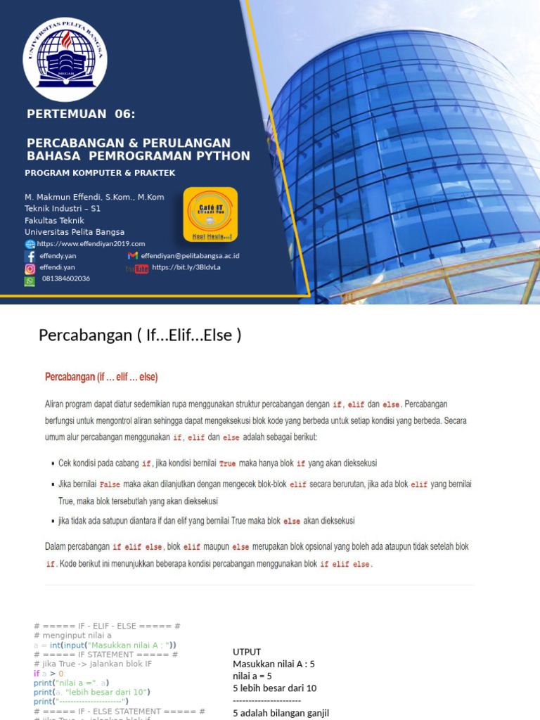 Python: Percabangan & Perulangan | PDF