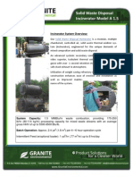 Solid Waste Disposal Thermal Oxidizer Incinerator Model A1.5 