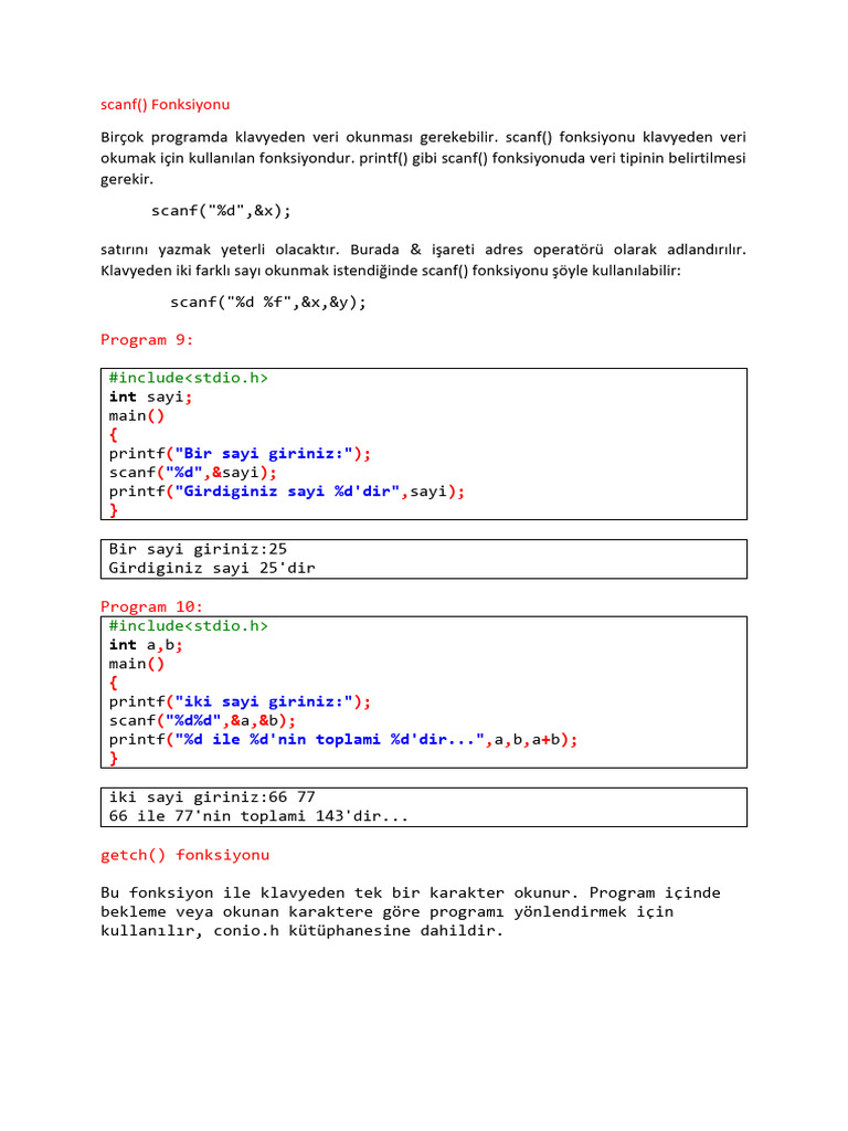 C Ders Notu2 | PDF