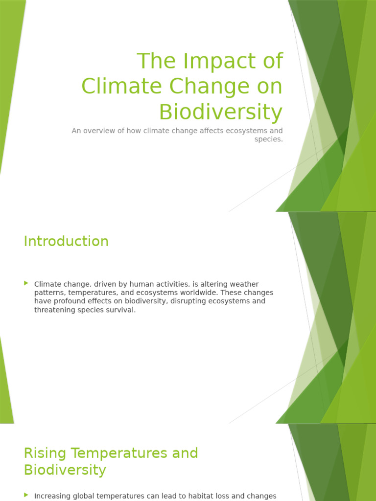 Climate Change's Effects on Biodiversity | PDF | Climate Change ...