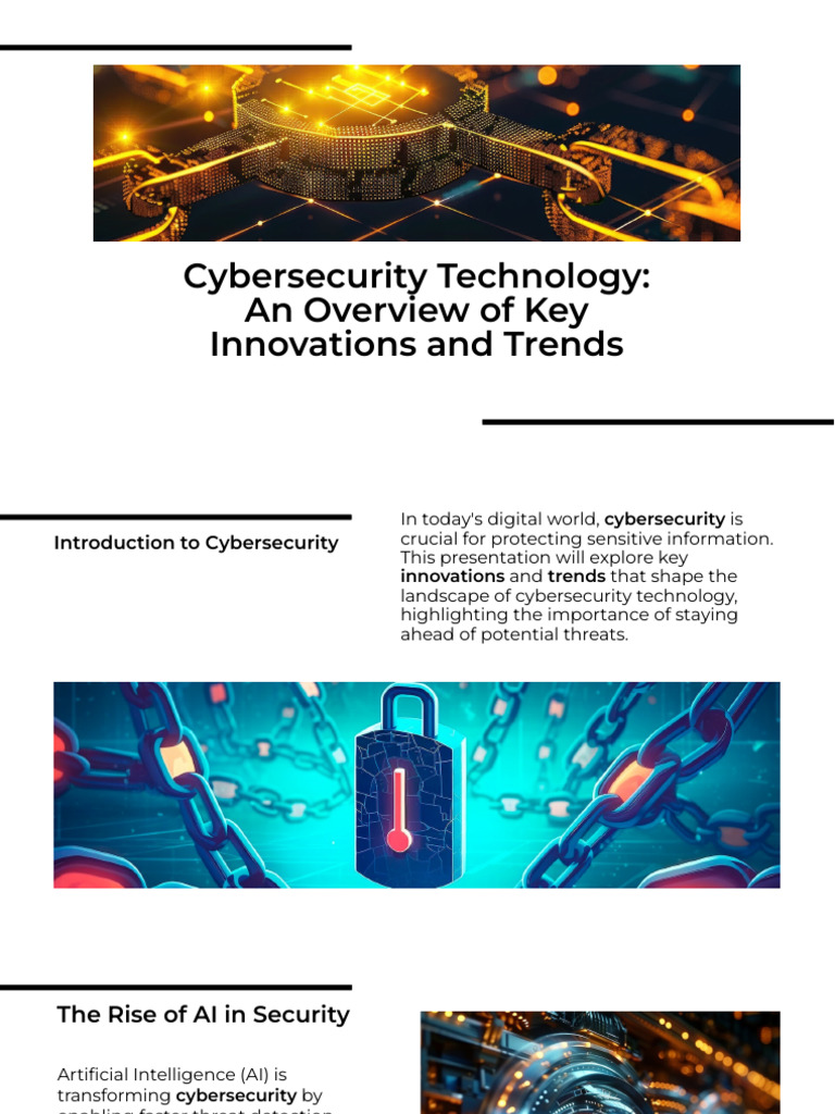 Slidesgo Cybersecurity Technology An Overview of Key Innovations and ...