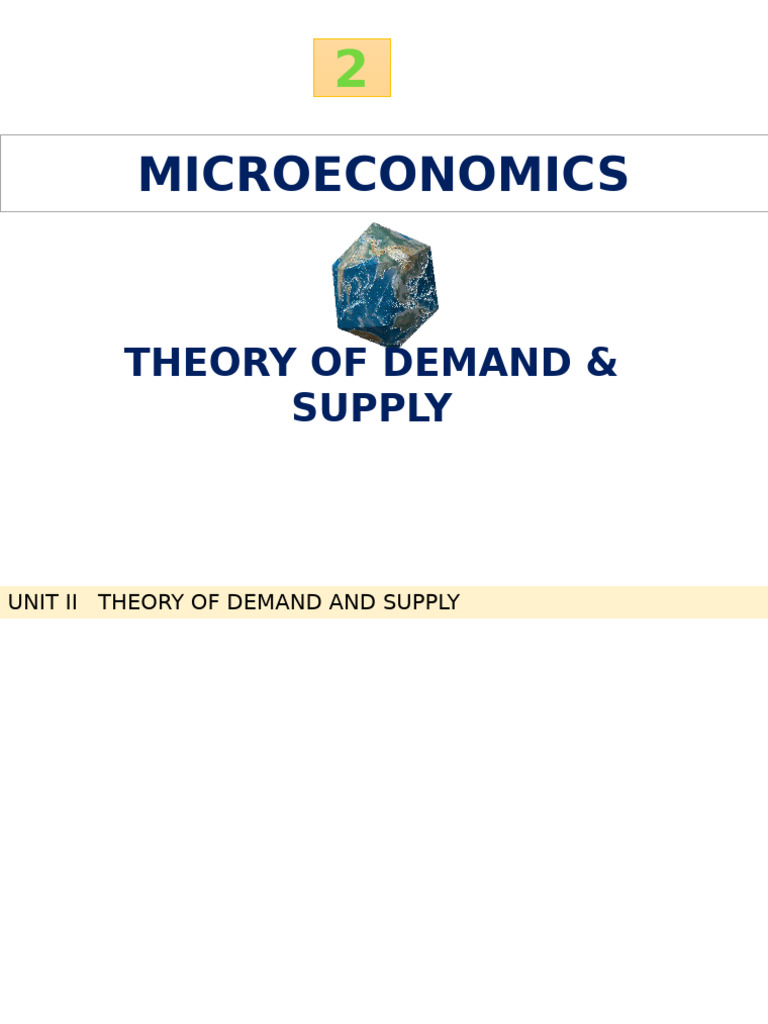 II.1 Theory of Demand and Supply | PDF | Elasticity (Economics) | Demand