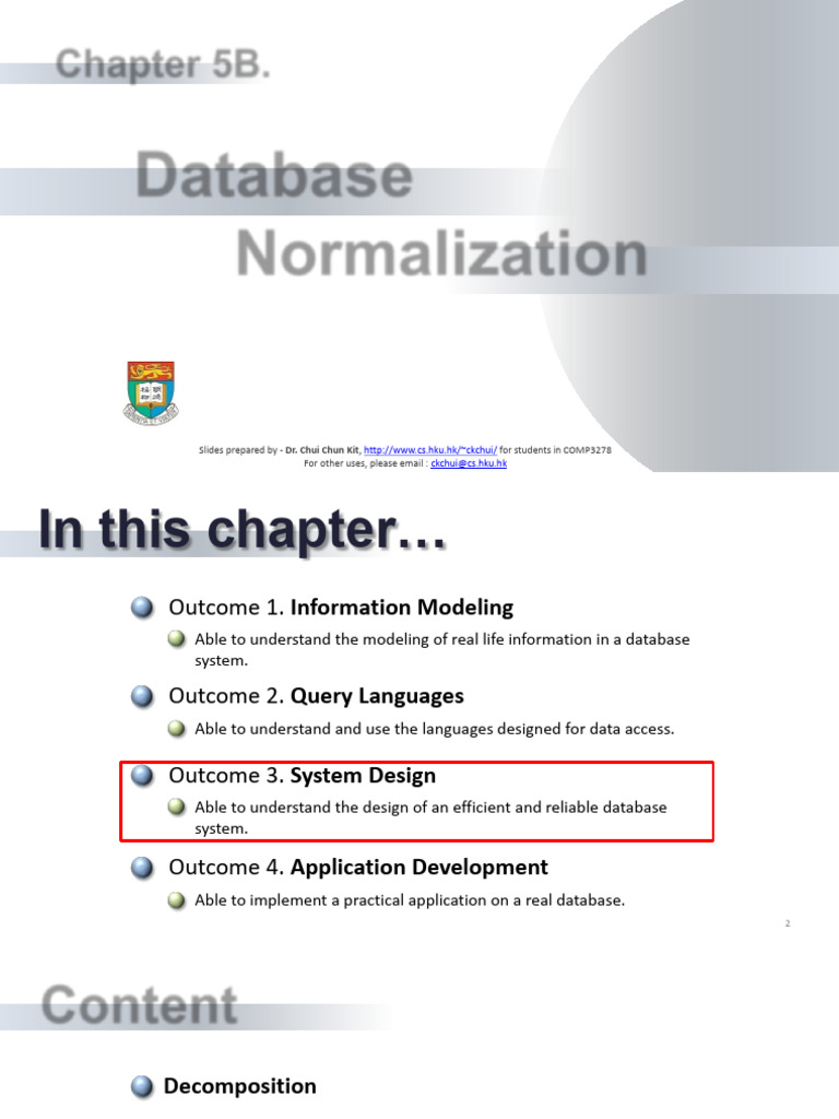 Chapter 5 - B_DBDesign_II | PDF | Information Retrieval | Data Management