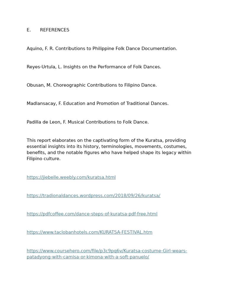 Insights on Kuratsa Dance Heritage | PDF