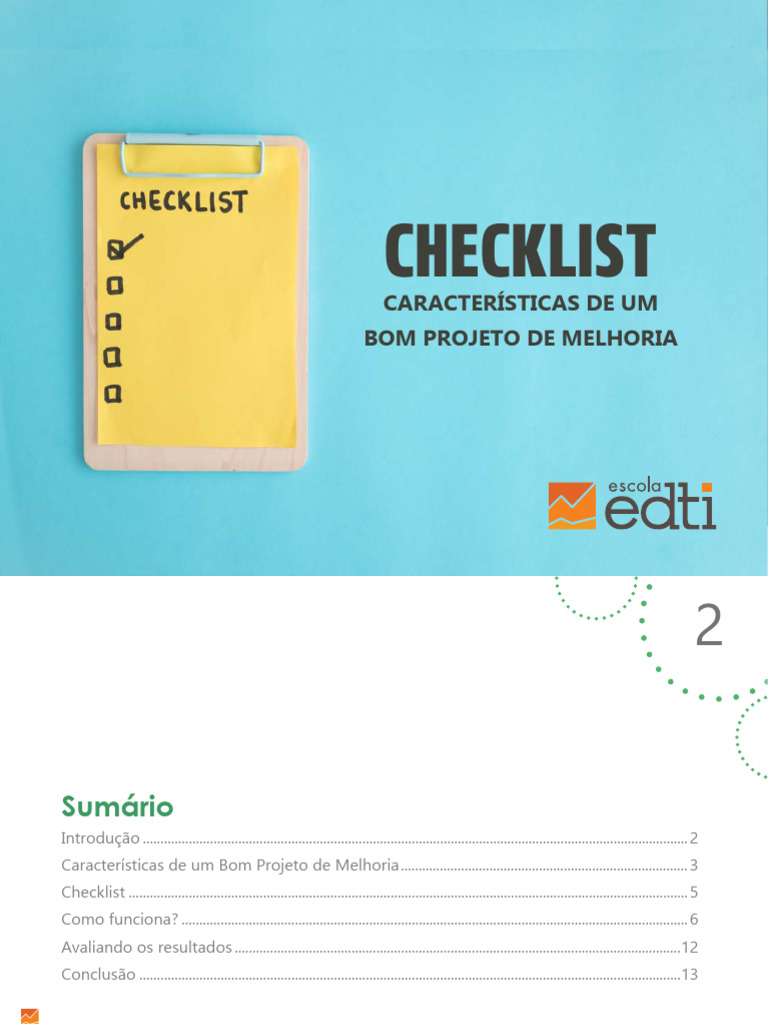 Ebook - Checklist | PDF | Avaliação comparativa
