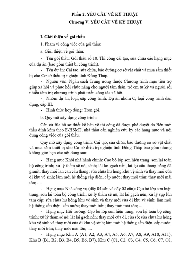 Chuong v. Yeu Cau Ve Ky Thuat | PDF