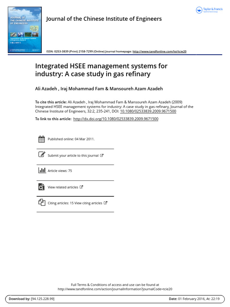 Integrated HSEE Management Systems For Industry | PDF | Human Factors ...
