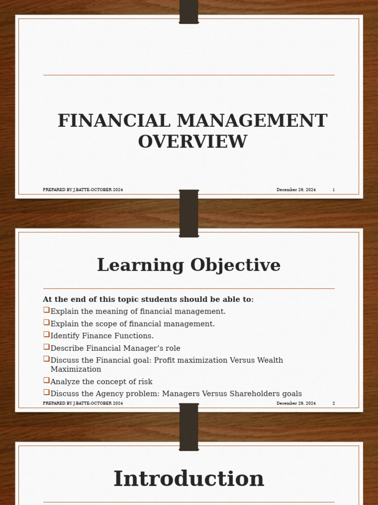 Financial Management Overview-bfb Ba-it Bef | PDF | Net Present Value ...