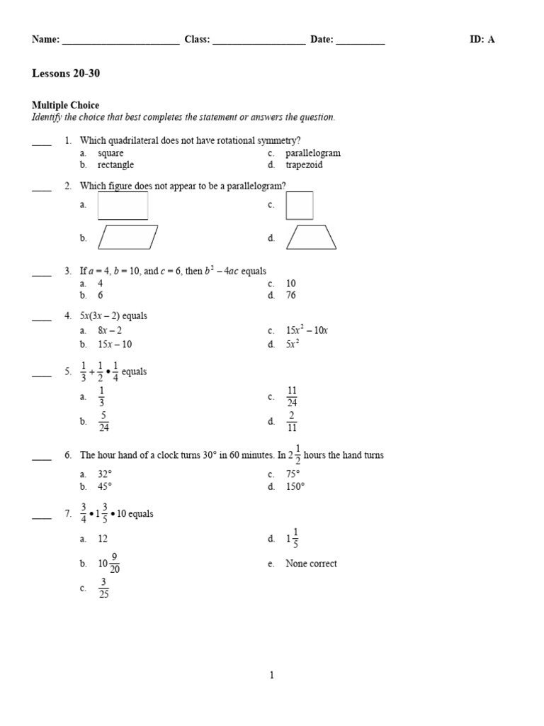 Saxon PreAlgebra Extra Lessons+20 30 | PDF | Ratio | Numbers