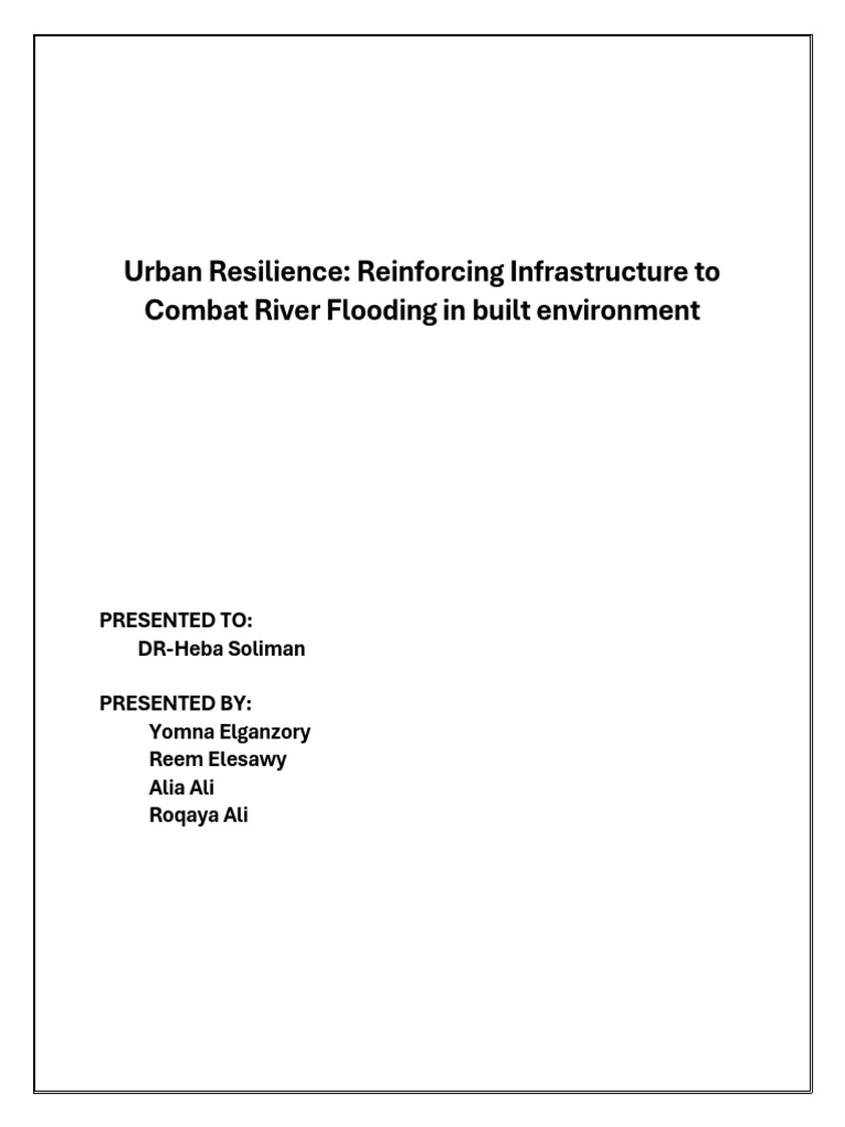 FINAL RESEARCH 2 | PDF | Climate Resilience | Infrastructure