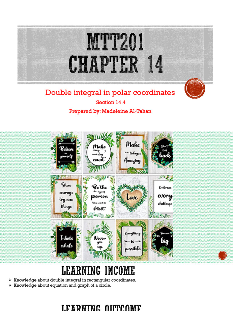 Double Integrals in Polar Coordinates | PDF | Cartesian Coordinate ...