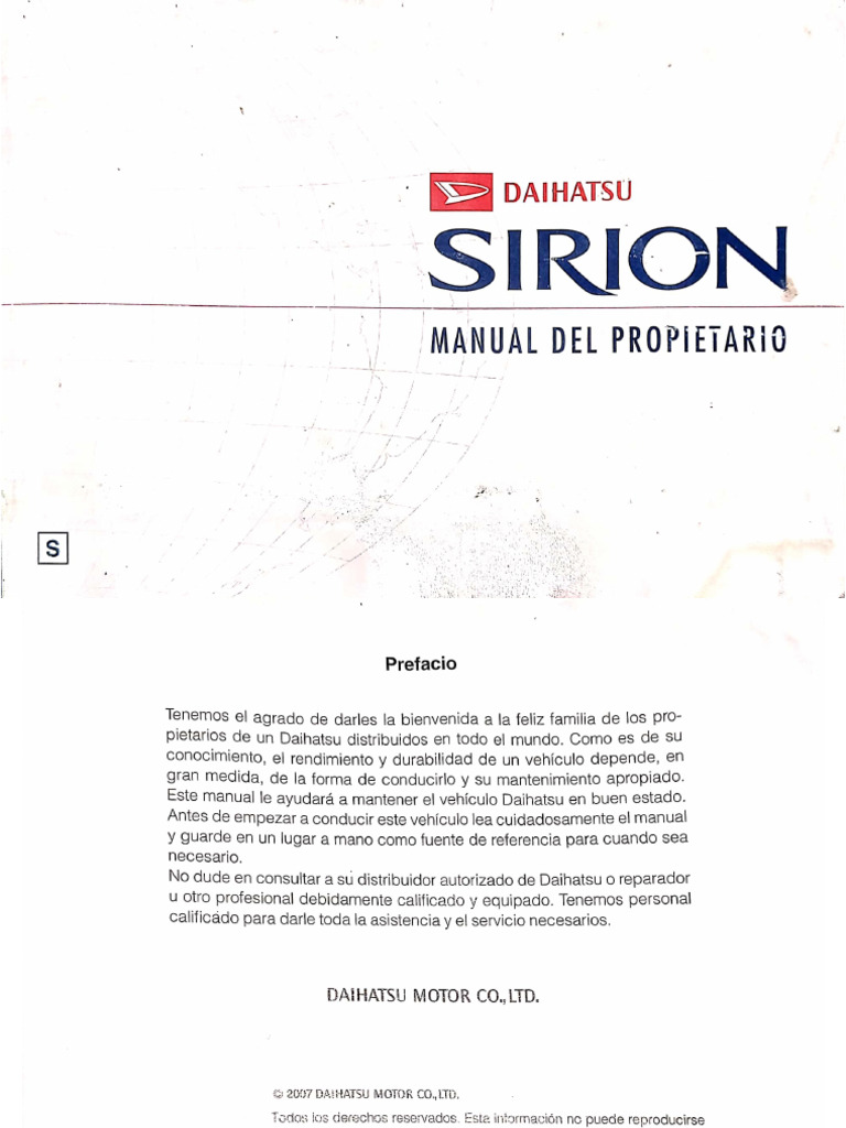 1999 DAIHATSU SIRION OWNERS MANUAL USTOREORE PDF intelligence overview