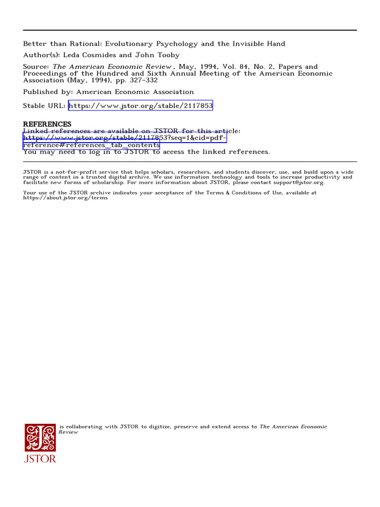 1994 Cosmides | PDF | Mind | Cognition