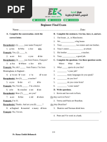 Beginner Final Exam