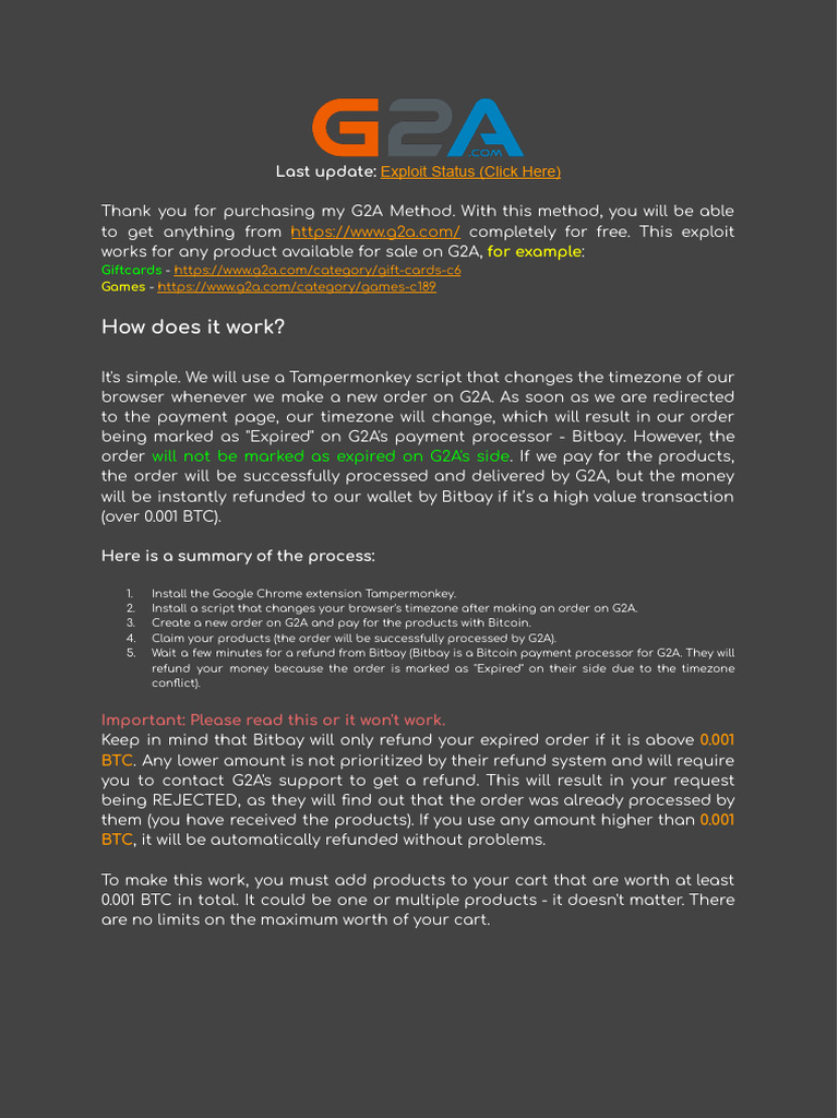 G2a Guide | PDF | Bitcoin | Payments