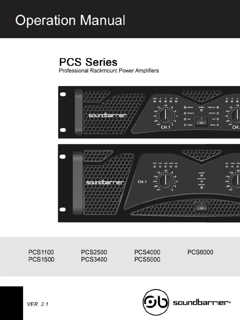 PCS 1100 1500 2500 3400 4000 5000 6000 - Manual - ENG - V2.1 | PDF