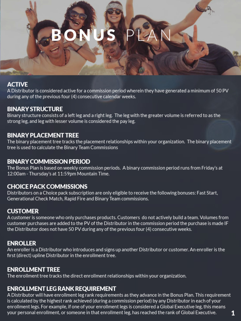 Distributor Bonus Plan Guide | PDF | Economies