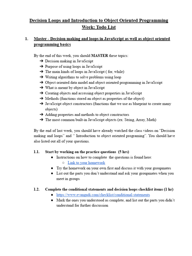 3 Todo Decision Making and Loops | PDF | Java Script | Control Flow