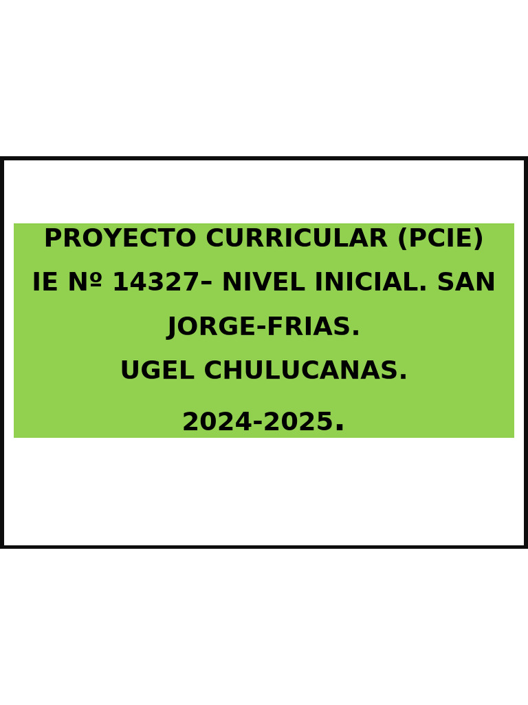 Proyecto Curricular Institucional 2025 | PDF | Plan de estudios ...
