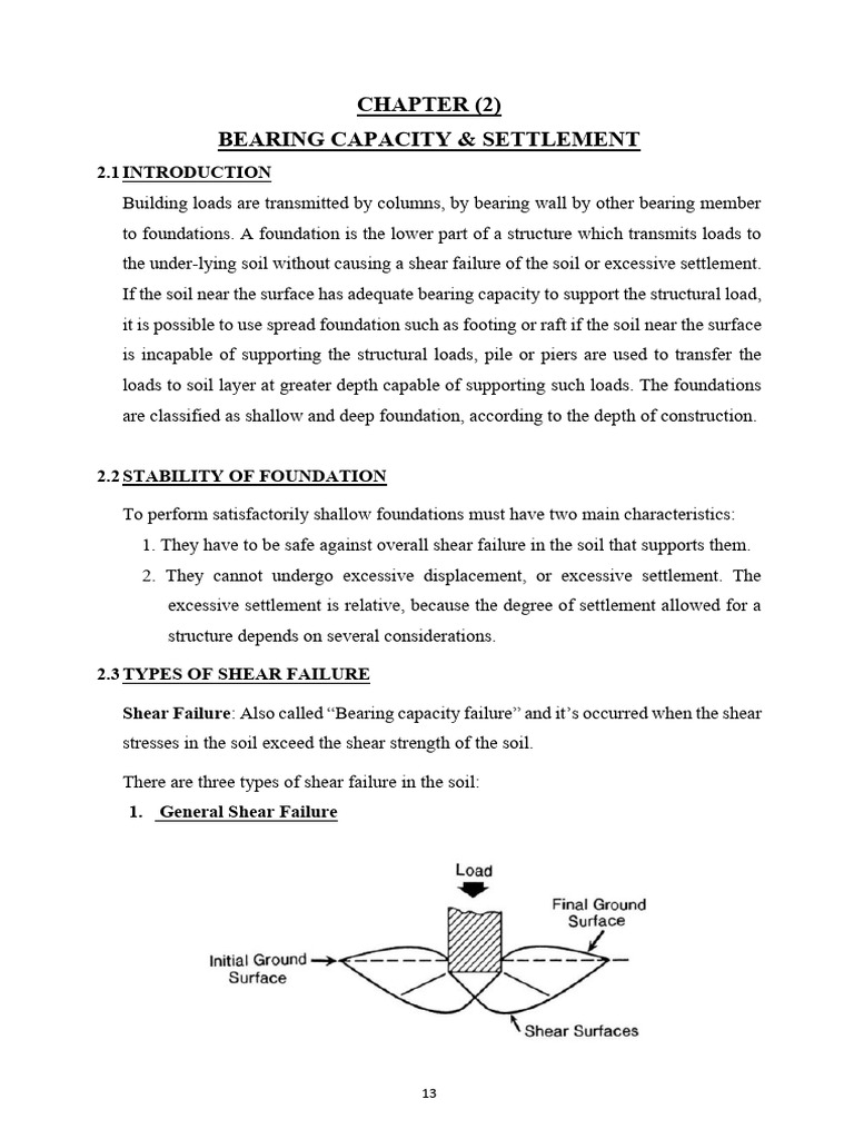 Bearing Capacity and Settlement Analysis | PDF | Strength Of Materials ...