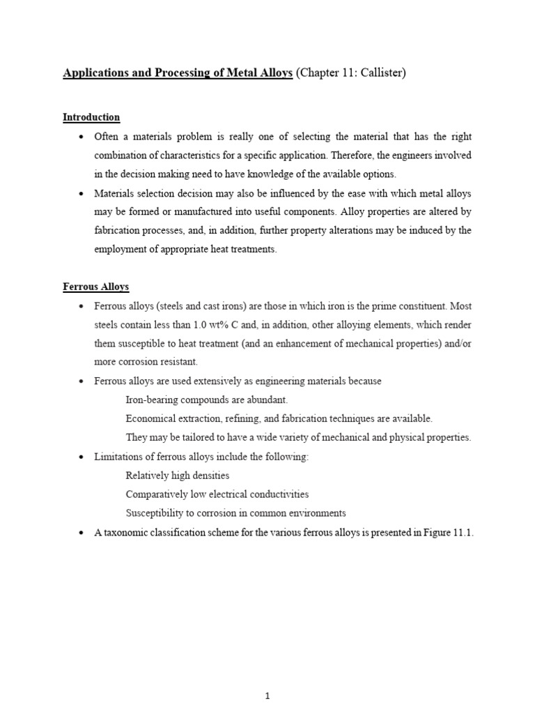 Key Metal Alloys for Engineering Exams | PDF | Alloy | Steel