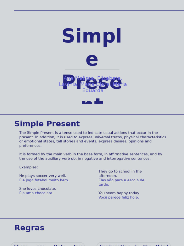 Simple Present Tense Guide | PDF | Verb | Morphology