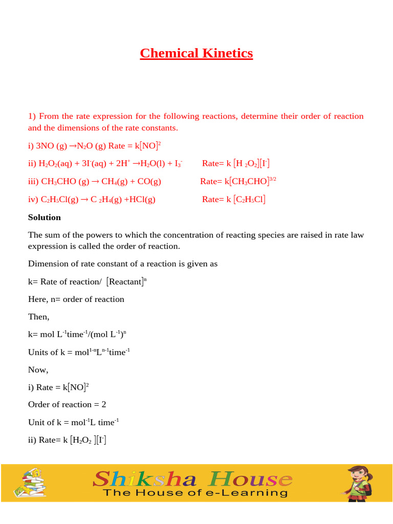 4 chemical kinetics ncert soln pdf reaction rate reaction rate