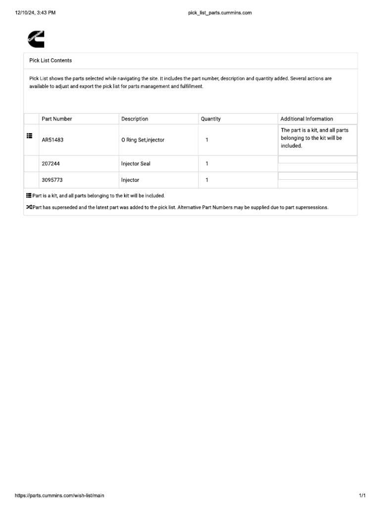 Injector and Seal | PDF