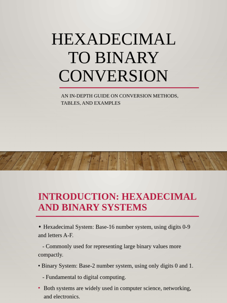 Hexadecimal to Binary Conversion Guide | PDF | Mathematical Notation ...