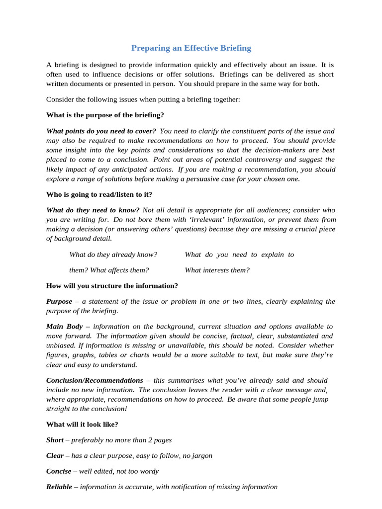 Week 5 Briefings Pdf