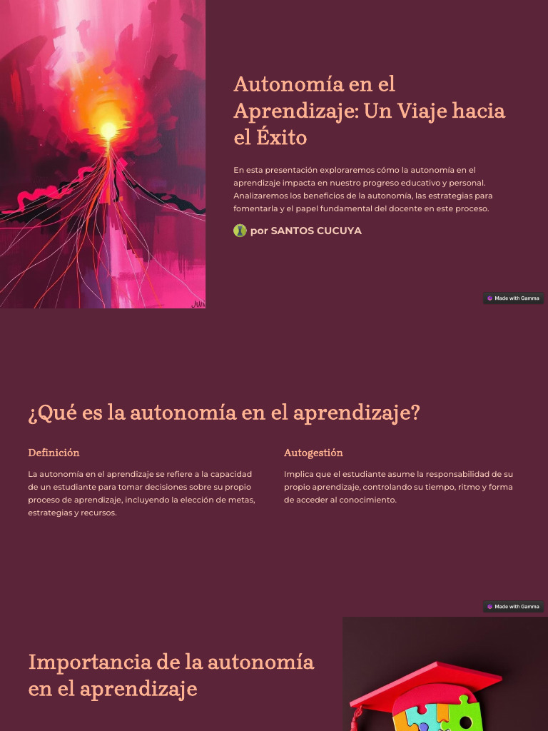 Autonomia en El Aprendizaje Un Viaje Hacia El Exito | PDF | Aprendizaje ...