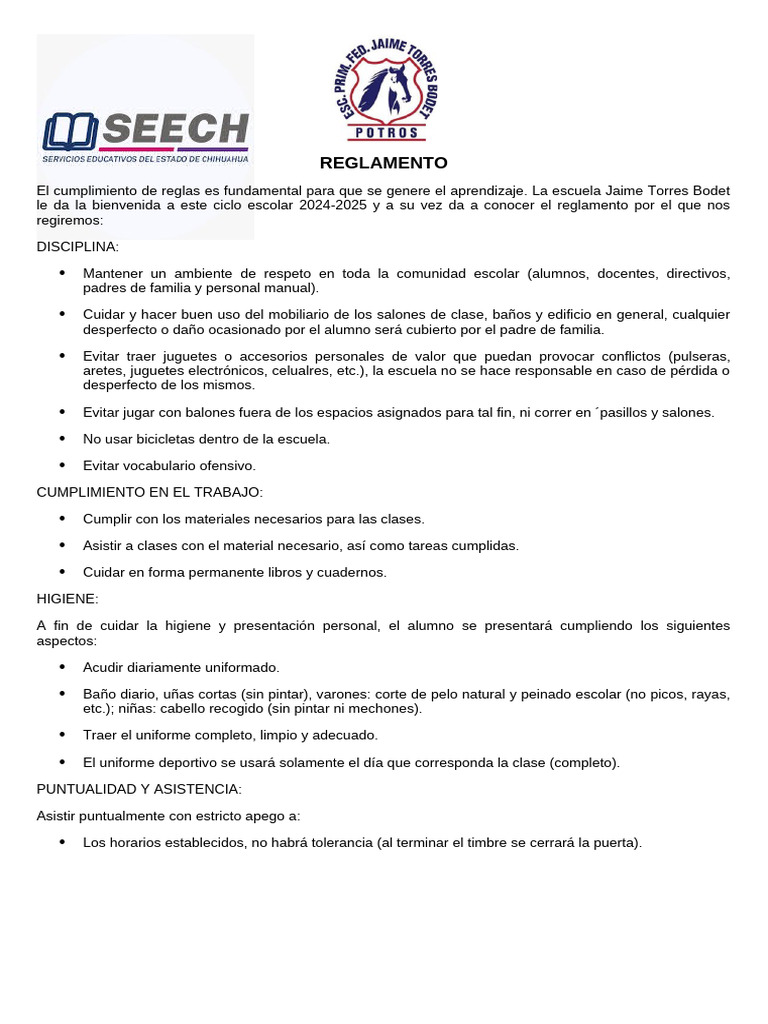 REGLAMENTO | PDF