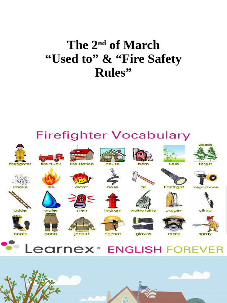 Used To and Fire Safety Rules | PDF