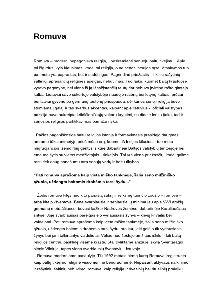 Romuva | PDF