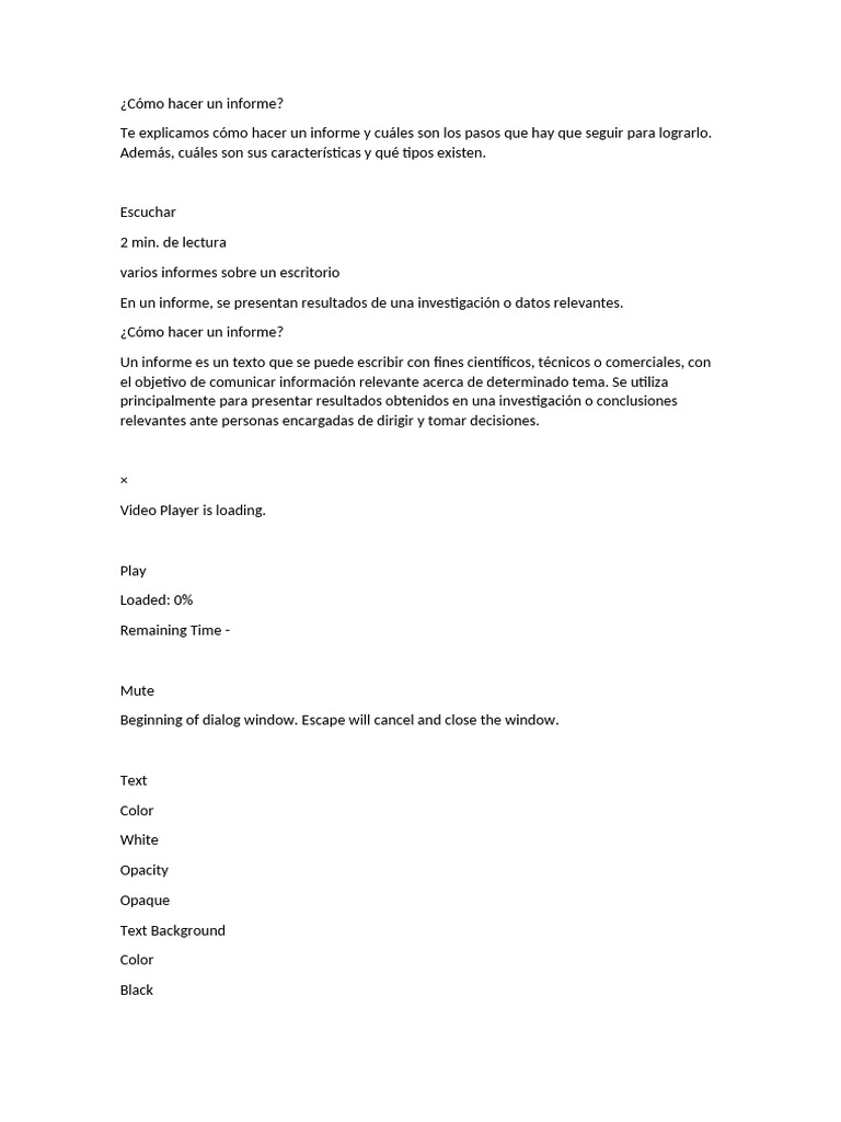Cómo redactar un informe efectivo | PDF | Cognición