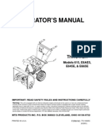 Snow Blower - MTD 31AE665E118 Owners Manual