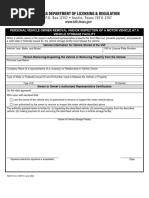 Texas VSF Vehicle Release Form Guide | PDF | Signature | Notary Public