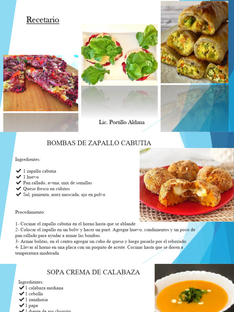 Recetas Vegetarianas Variadas y Saludables | PDF | Pizza | Panes