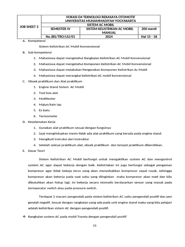 Job Sheet 3 Ac | PDF