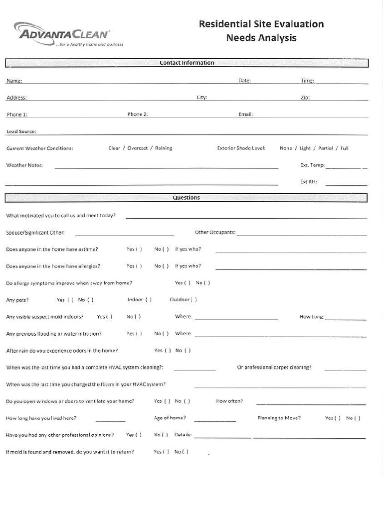 Intake Form Assessment | PDF