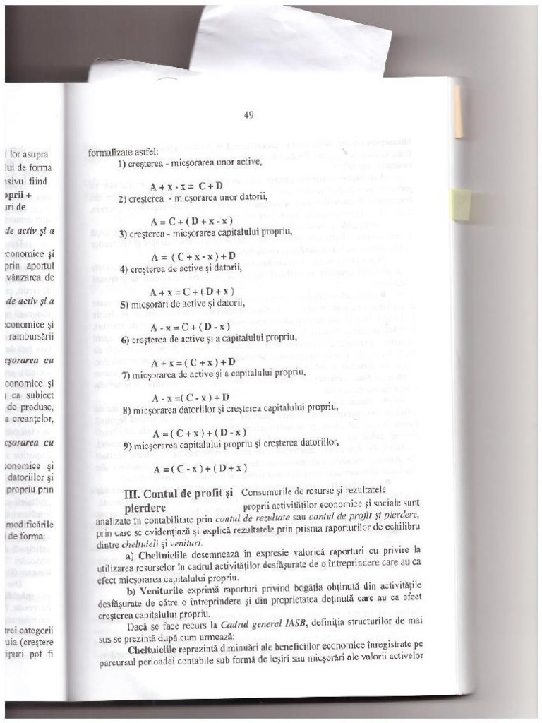 Contul de Profit Şi Pierdere - Scanat | PDF