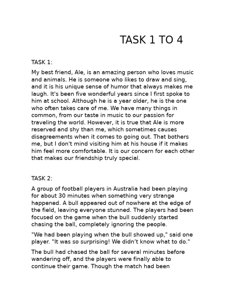 Task 1 To 4 | PDF