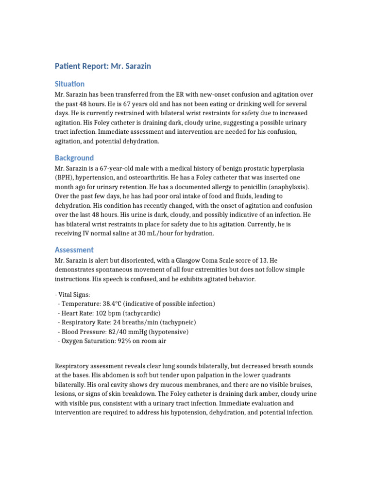 MR Sarazin Patient Report | PDF | Physiology | Medicine