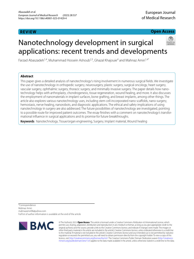 ARTICULO | PDF | Tissue Engineering | Nanotechnology